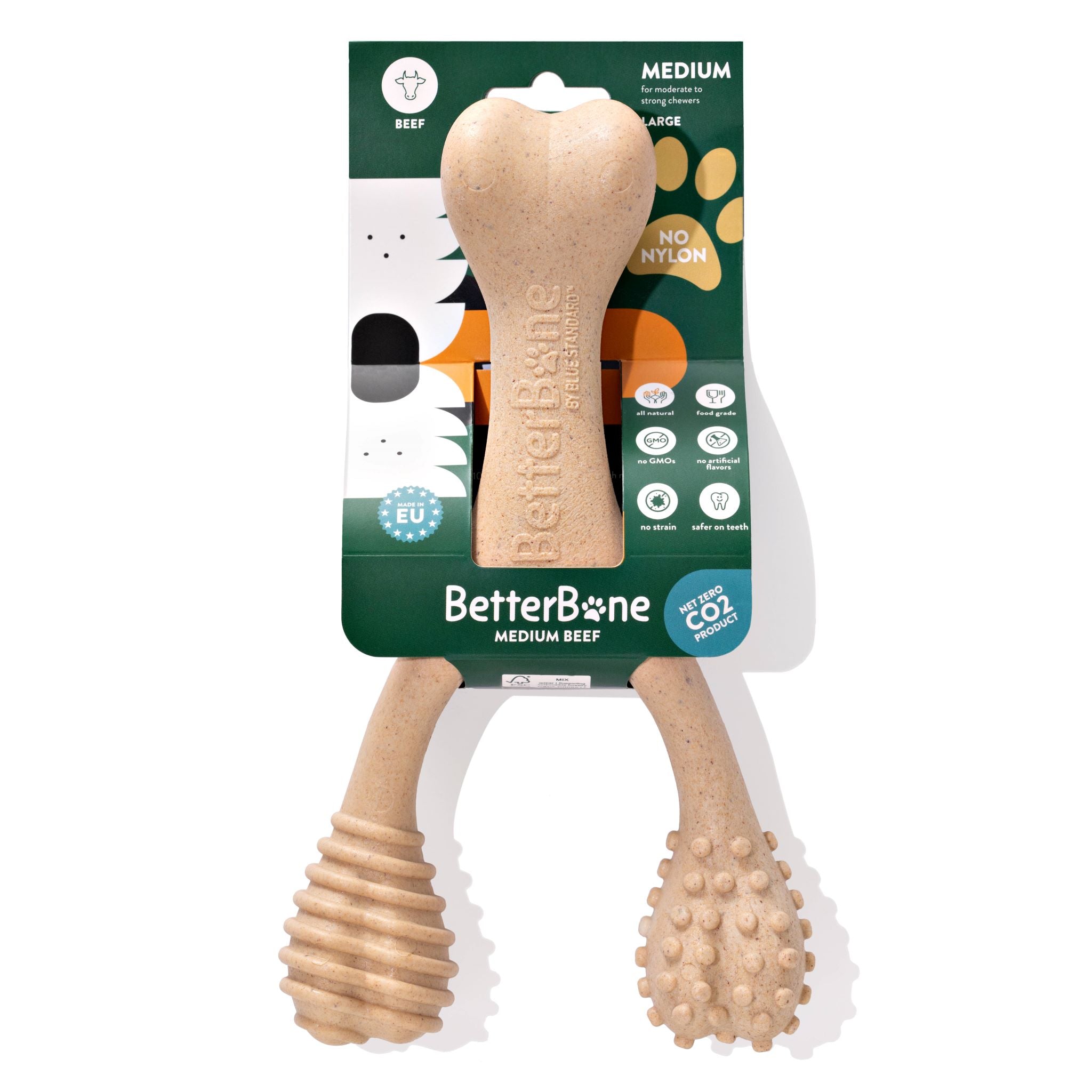 BetterBone MODERATE Durability CHEW TOY: Perfect Chew for Everyday Chewers | Naturally Derived Ingredients, Eco-Friendly, Non-Toxic