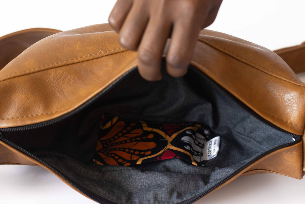 Round Mini Vegan Leather Shoulder Bag - Vegan Leather Purse