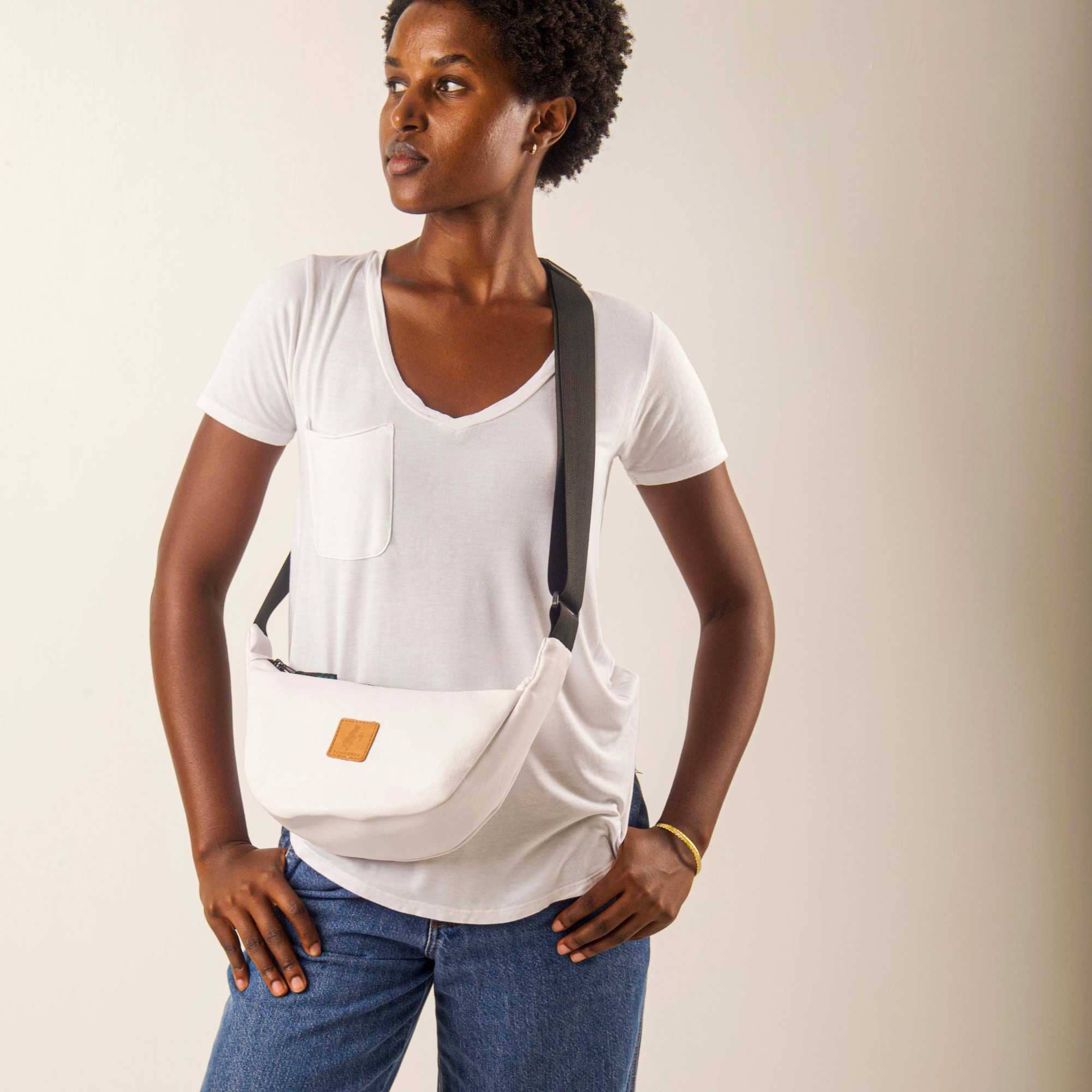 Round Mini Vegan Leather Shoulder Bag - Vegan Leather Purse